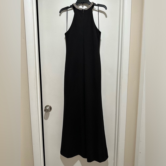 NIGHTWAY Elegant Evening Gown W/Rhinestone Halter Neckline - Picture 6 of 7